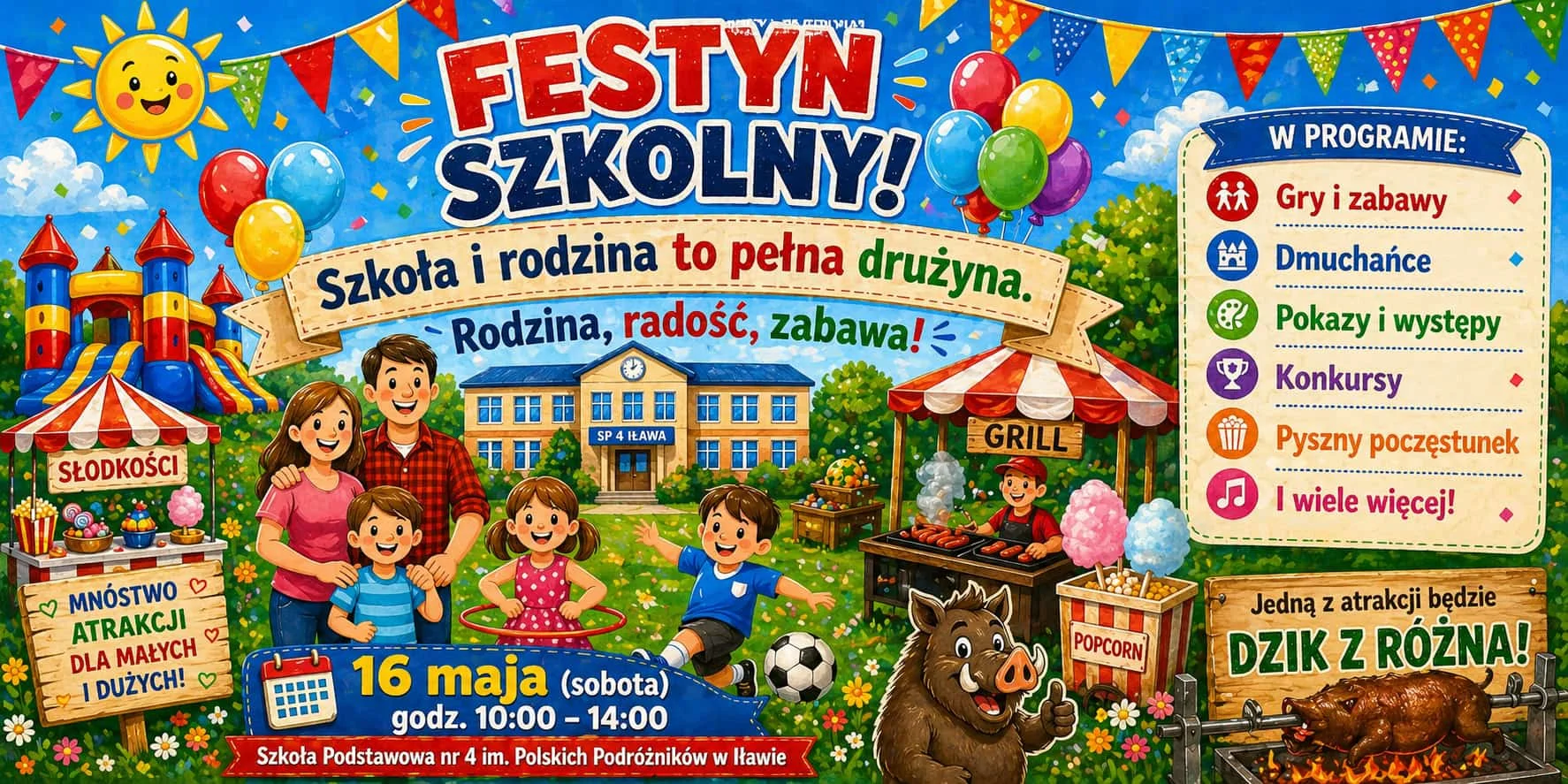 Festyn szkolny - Szkoła i rodzina to pełna drużyna